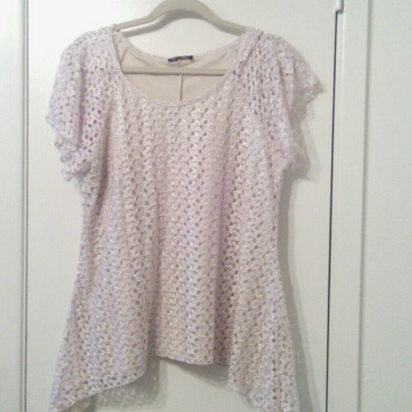 Adorable Cream Lace Top