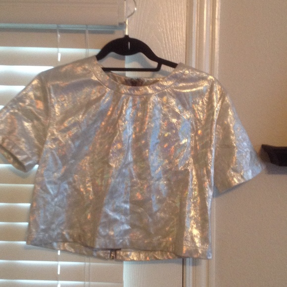 Forever 21 holographic crop top
