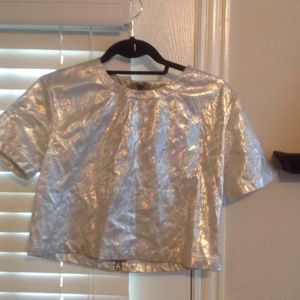 Forever 21 holographic crop top