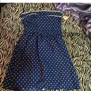 Blue and white dress