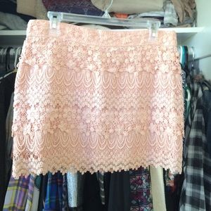 American Eagle Pastel Pink Lace Skirt