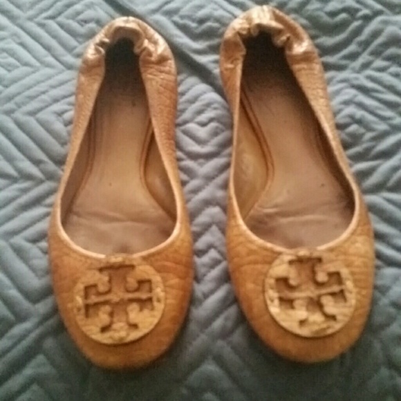 Tory Burch Tumbled Leather Flats