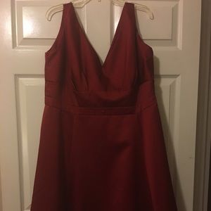 Red Satin Cocktail Dress