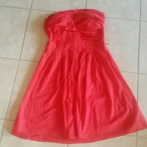 Red Strapless Dress