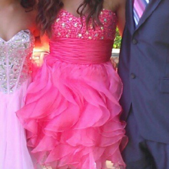 Pink homecoming dress with corset lace up - Picture 1 of 4