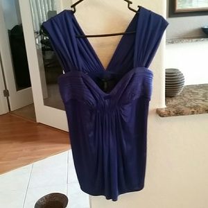 BCBG Blue Satin Top