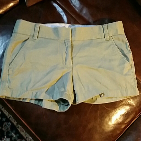 J Crew chino shorts in olive green