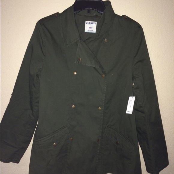 Military green coat