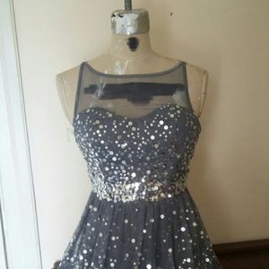 Grey Sweetheart Dress