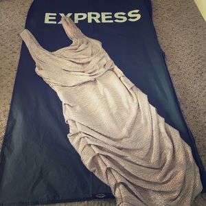 Rose gold Express cocktail dress