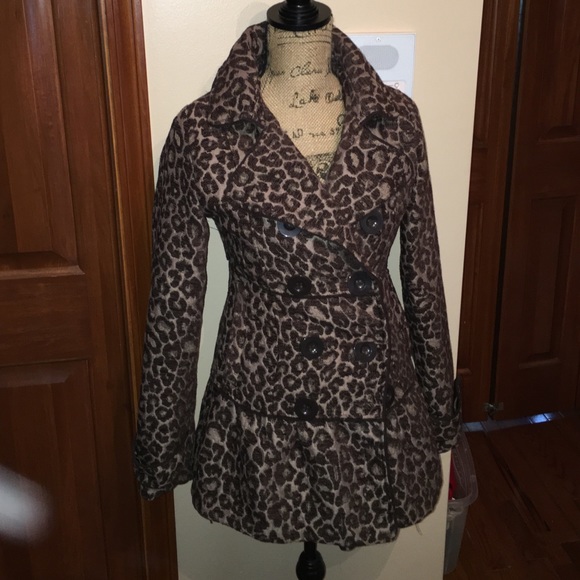 BKE Jackets & Blazers - BKE cheetah pea coat🎁