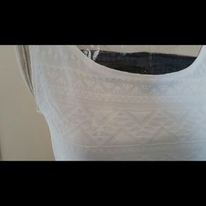 White Open Back Tribal Print Dress