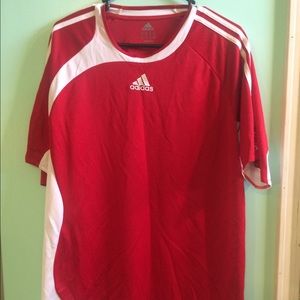 adidas red sport top🏅