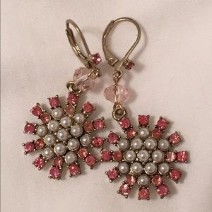 Betsey Johnson pink drop earrings