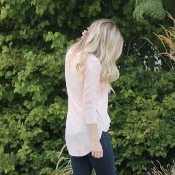 blush pink knit top - Picture 2 of 4
