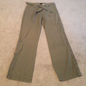 Army green j crew casual pants