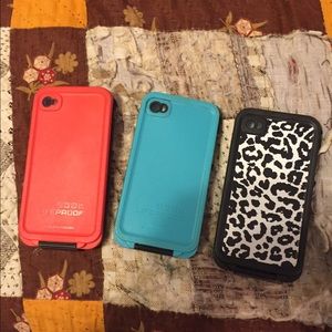 3 IPhone 4/4s Lifeproof waterproof phone cases