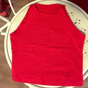 American Apparel red crop top