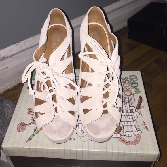 Laced up Wedge Sandals by Jeffrey Campbell
