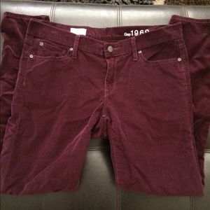 Gap 1969 Wine Corduroy Legging Jean