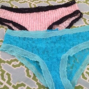 2 pr Victoria Secret Lacie panties.