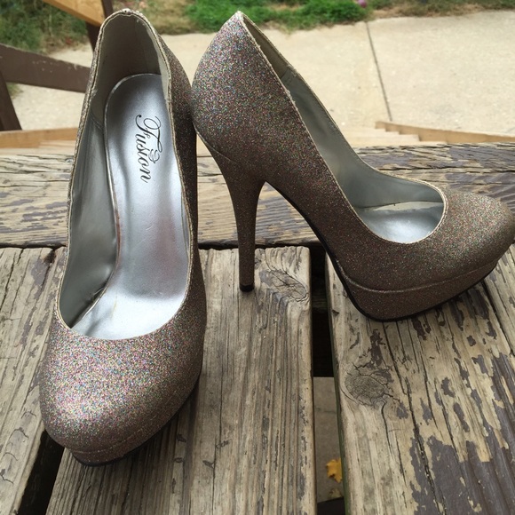 Brand New- Silver Sparkle Heels