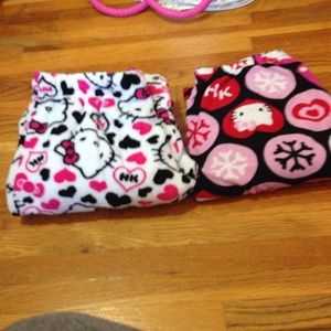 2 pairs of hello kitty pj pants!