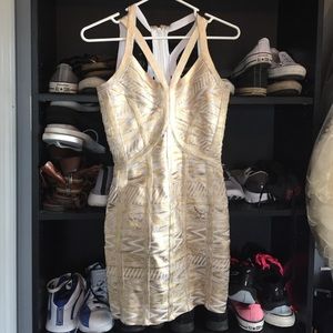 beautiful white and gold dress