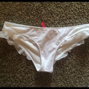 Victoria's Secret white cheeky swim bottoms