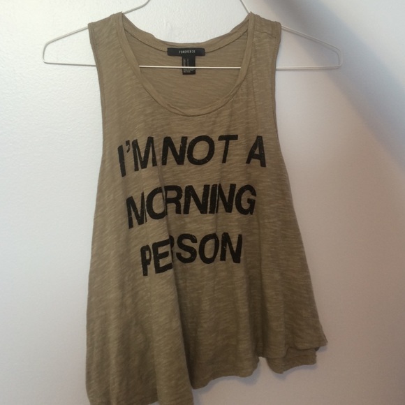I'm not a morning person tank