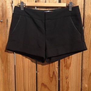 Literature Noir Mens THE LONG SHORTS with Leather Trim Short