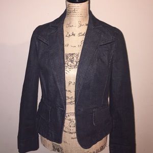 Ann Taylor Loft Black Denim Jacket