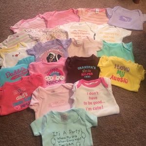baby girl 0-3 onesies