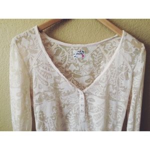 Free People lace Henley