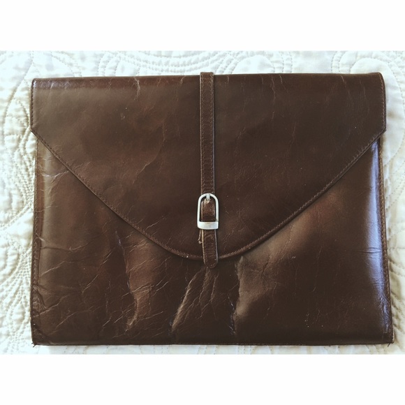 Vintage Sopressa Brown Leather Clutch