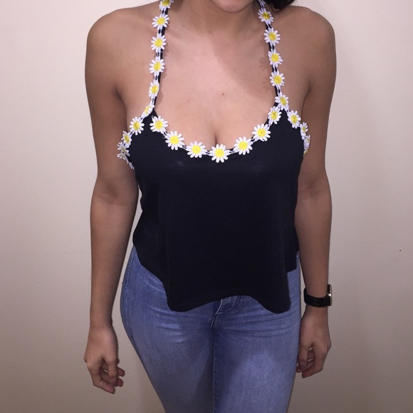 Black Floral Top