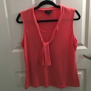 Light coral work blouse