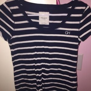 Gilly Hicks striped navy/ white short sleeve top