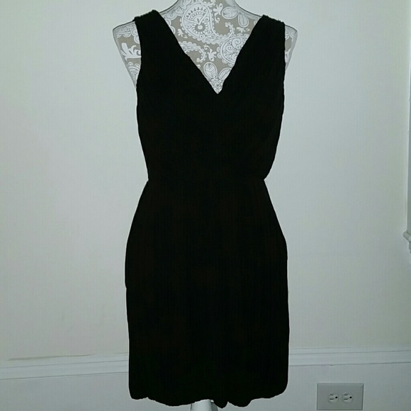 Theory Georgette Silk Pleated Dress