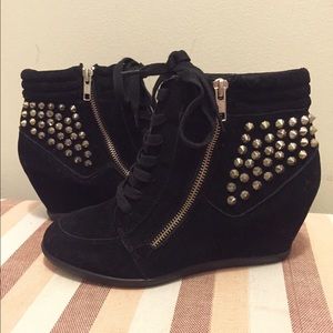Aldo Studded Sneaker Wedges