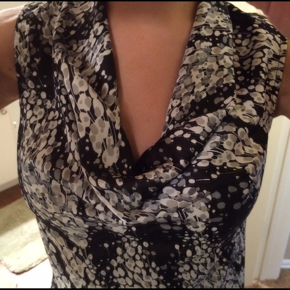 Black and white blouse top shirt