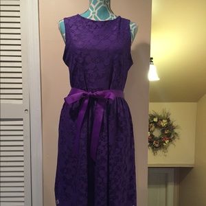 Purple lace dress