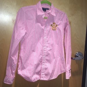 Ralph Lauren Polo button up preppy striped M Size6