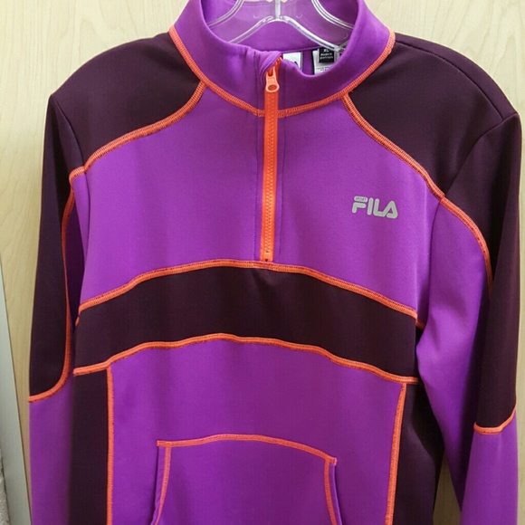 Fila Tops - Purple and orange Fila pullover