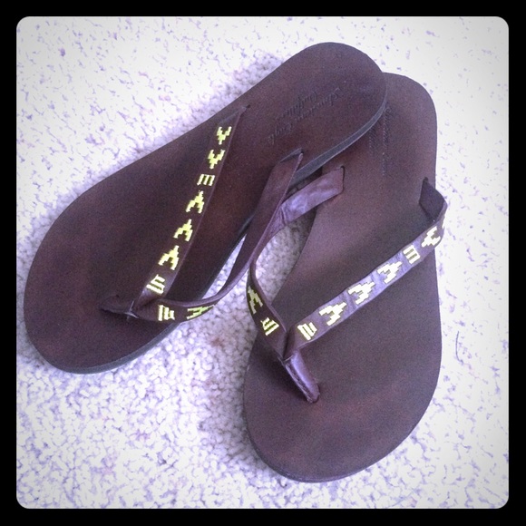 AEO Leather Flip Flops