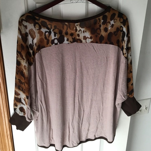 Cheetah detailed Dolmon Sweater - Picture 2 of 3