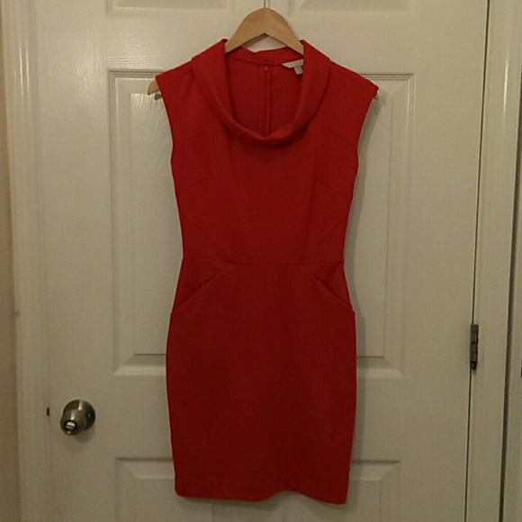 Banana Republic Red Sheath Dress with Pockets, P0