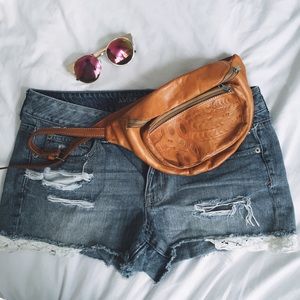 Vintage leather fanny pack