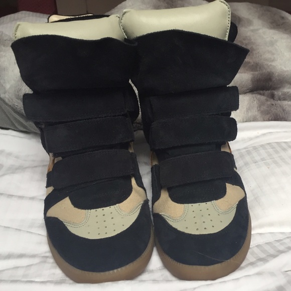 Isabel Marant Bekket Hi-Top Sneaker Wedges SIZE 8 - Picture 1 of 4
