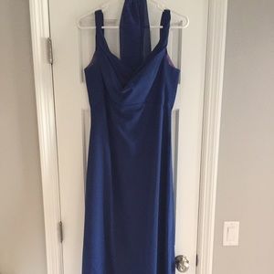Price Drop! Long Blue Dress with Coverup